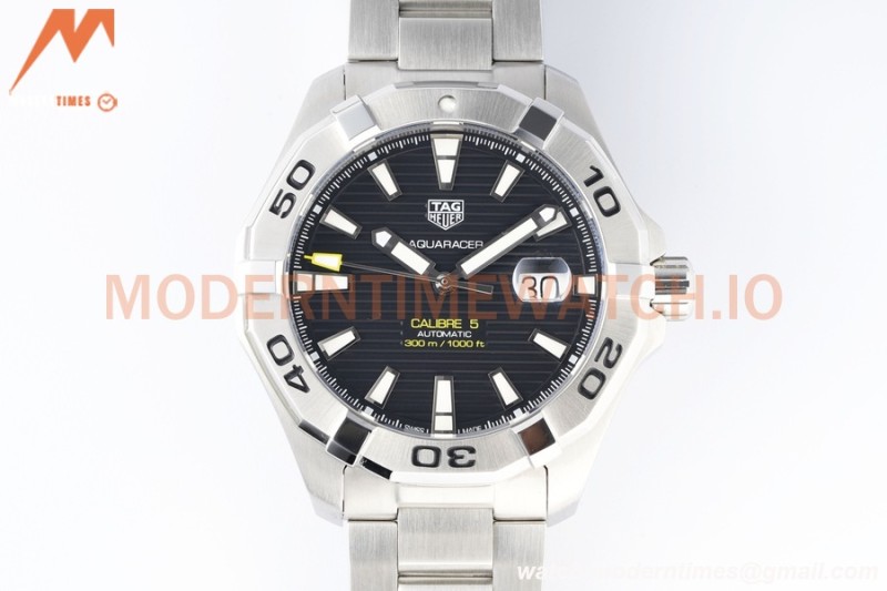 Tag Heuer - Aquaracer Caliber 5 43mm SS/SS Black TARF SW200
