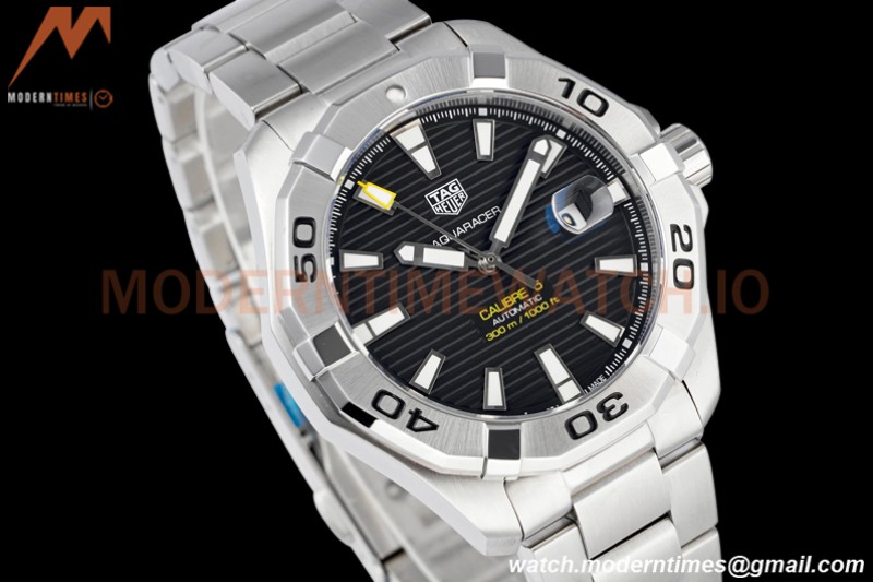 Tag Heuer - Aquaracer Caliber 5 43mm SS/SS Black TARF SW200