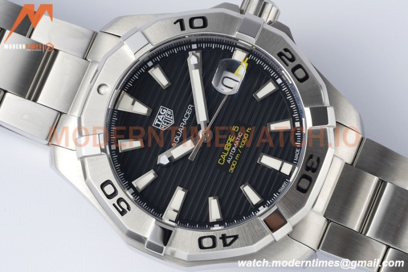 Tag Heuer - Aquaracer Caliber 5 43mm SS/SS Black TARF SW200