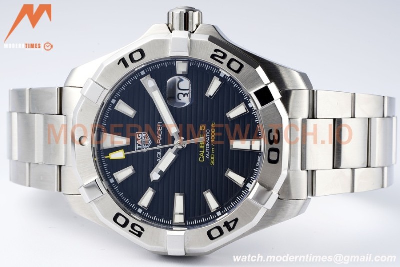 Tag Heuer - Aquaracer Caliber 5 43mm SS/SS Black TARF SW200