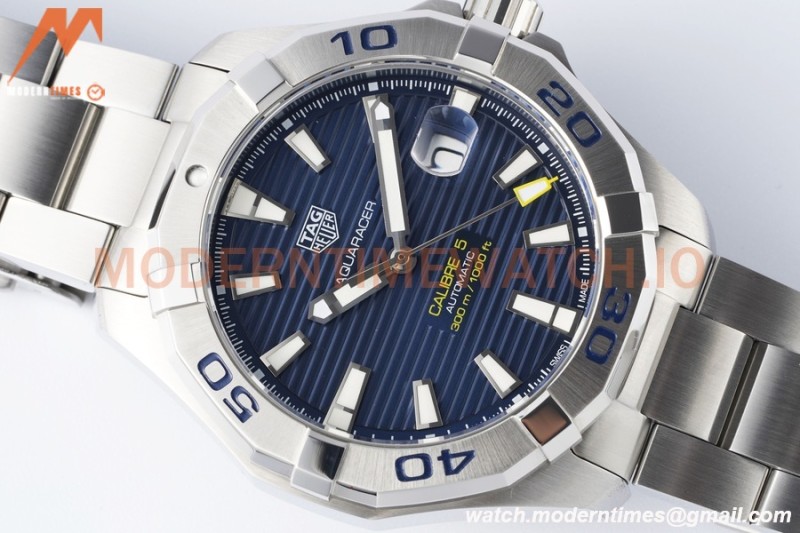 Tag Heuer - Aquaracer Caliber 5 43mm SS/SS Blue TARF SW200