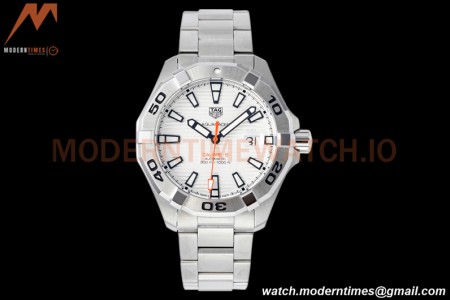 Tag Heuer - Aquaracer Caliber 5 43mm SS/SS White TARF SW200