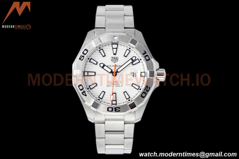 Tag Heuer - Aquaracer Caliber 5 43mm SS/SS White TARF SW200