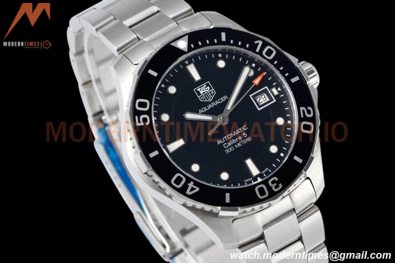 Tag Heuer - Aquaracer Caliber 5 41mm SS/SS Black TARF SW200