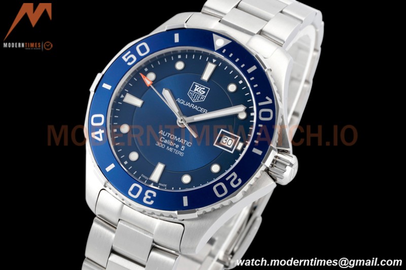 Tag Heuer - Aquaracer Caliber 5 41mm SS/SS Blue TARF SW200