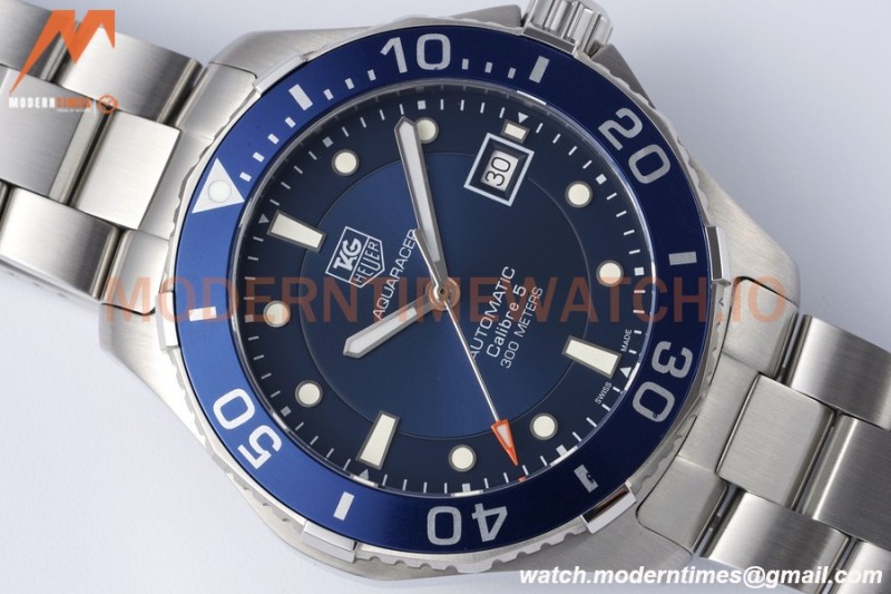 Tag Heuer - Aquaracer Caliber 5 41mm SS/SS Blue TARF SW200