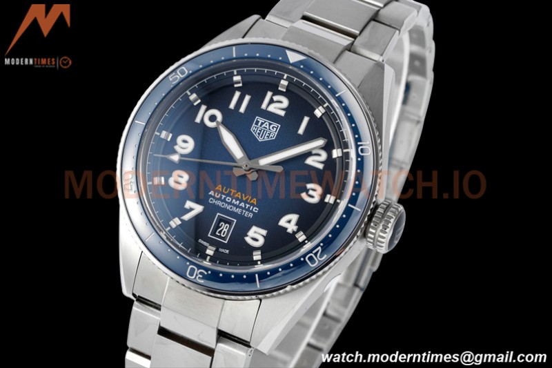 Tag Heuer - Autavia 42mm Automatic SS/SS Blue TARF SW200