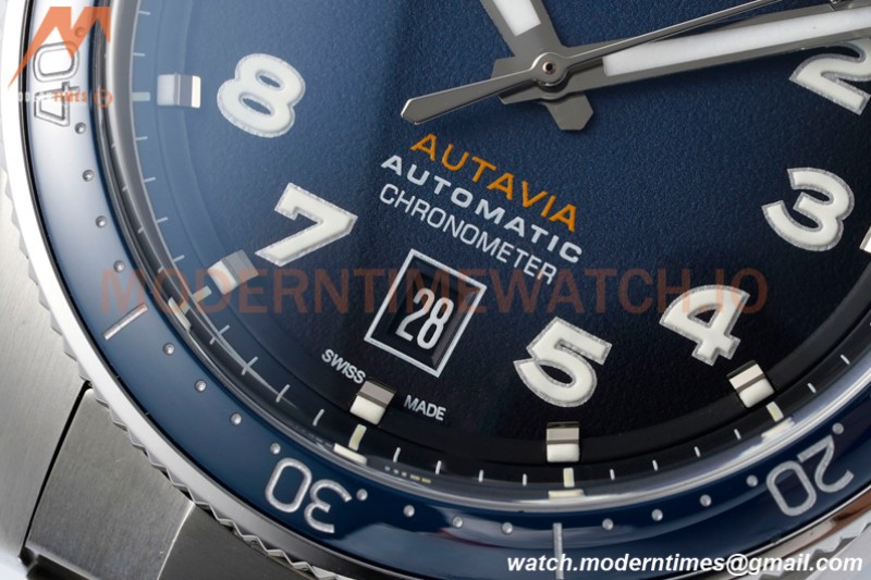 Tag Heuer - Autavia 42mm Automatic SS/SS Blue TARF SW200