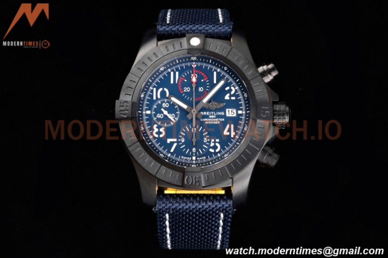 Breitling - Super Avenger Chronograph 45mm DLC/NY Blue/Num TF A7750