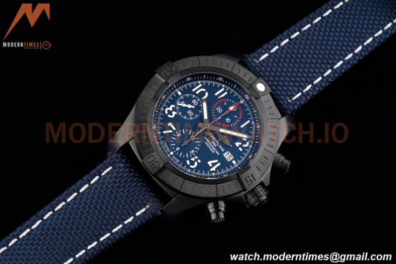 Breitling - Super Avenger Chronograph 45mm DLC/NY Blue/Num TF A7750