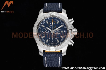 Breitling - Avenger Chronograph 45mm SS/NY Blue/Stk TF A7750