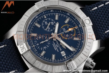Breitling - Avenger Chronograph 45mm SS/NY Blue/Stk TF A7750