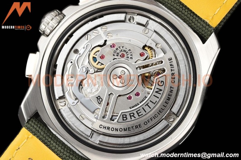 Breitling - Avenger B01 Chrono 44mm SS/NY Grn/Stk BLSF A7750 MOD