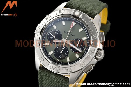 Breitling - Avenger B01 Chrono 44mm SS/NY Grn/Stk BLSF A7750 MOD