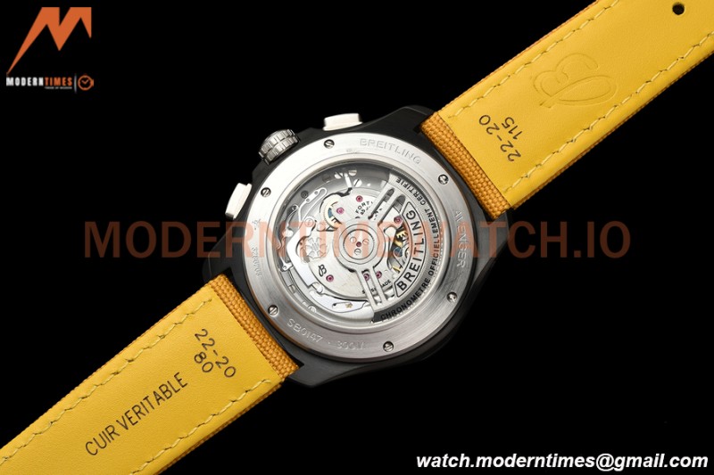 Breitling - Avenger B01 Chrono 44mm Night Mission DLC/NY Yellow/Num BLSF A7750 MOD