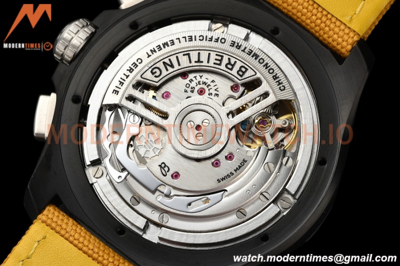 Breitling - Avenger B01 Chrono 44mm Night Mission DLC/NY Yellow/Num BLSF A7750 MOD