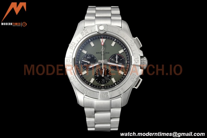 Breitling - Avenger B01 Chrono 44mm SS/SS Grn/Stk BLSF A7750 MOD