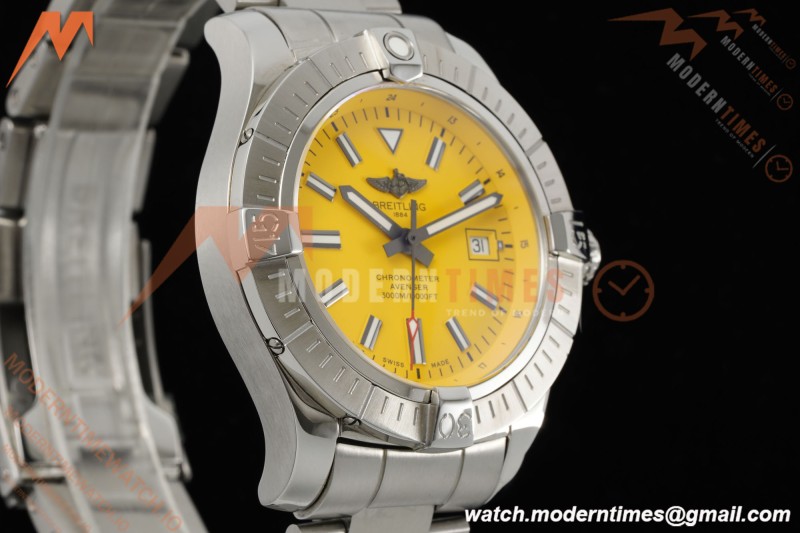 Breitling - Avenger Automatic 43mm SS/SS Yelw/Stk TF V2 A2824 | 브라이틀링 - 어벤저 오토매틱 43mm SS/SS 옐로우/스틸 TF V2 A2824