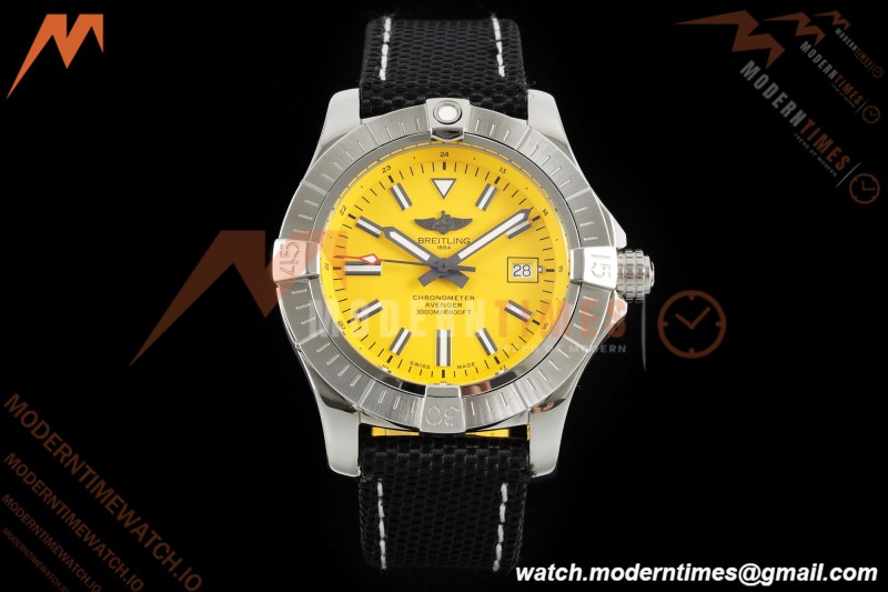 Breitling - Avenger Automatic 43mm SS/NY Yelw/Stk TF V2 A2824