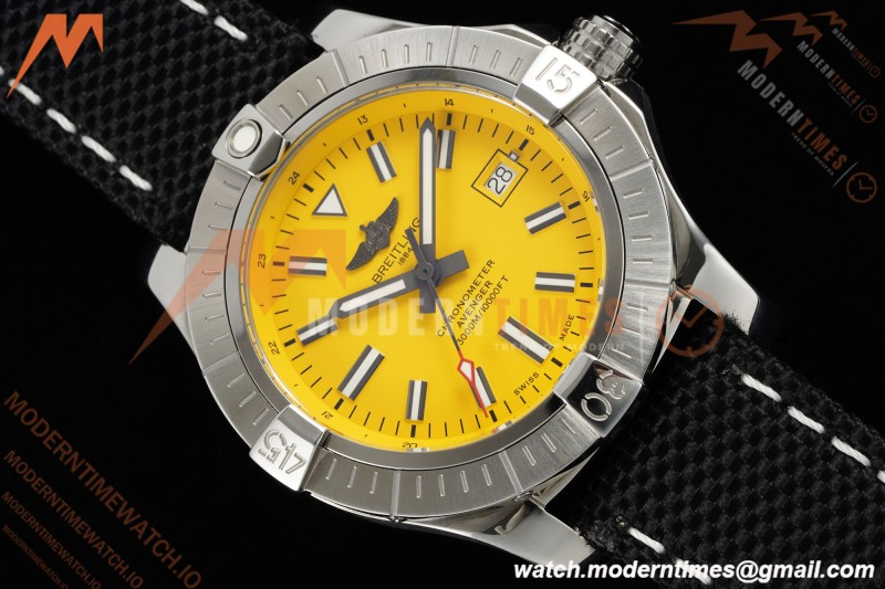 Breitling - Avenger Automatic 43mm SS/NY Yelw/Stk TF V2 A2824