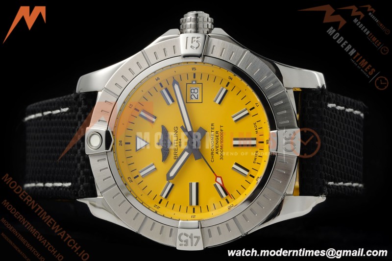 Breitling - Avenger Automatic 43mm SS/NY Yelw/Stk TF V2 A2824