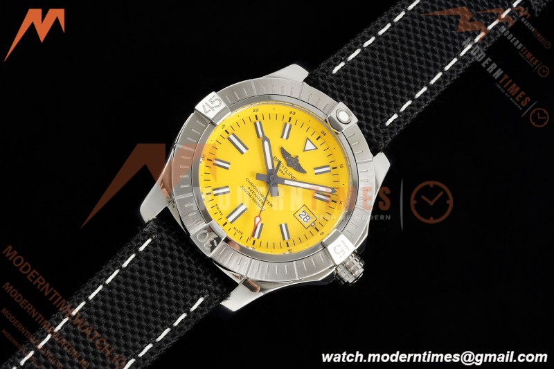 Breitling - Avenger Automatic 43mm SS/NY Yelw/Stk TF V2 A2824