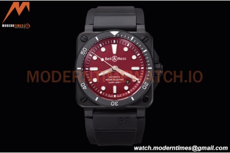 Bell & Ross - BR03-92 Diver Full Lum 42 mm DLC/RU Red BRF A2824