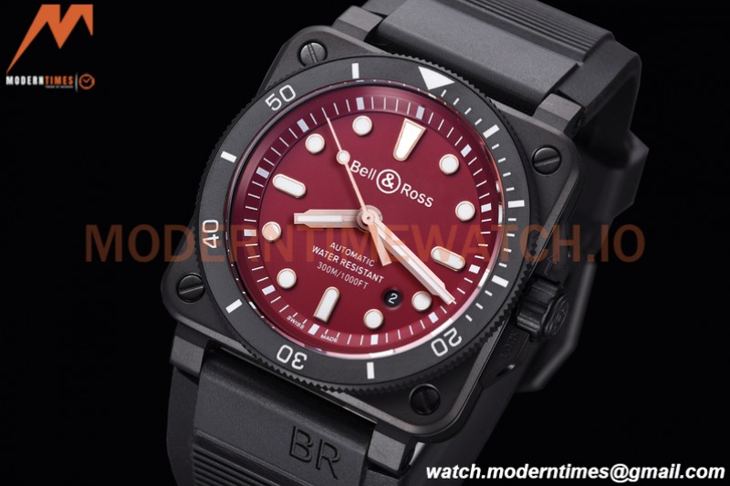 Bell & Ross - BR03-92 Diver Full Lum 42 mm DLC/RU Red BRF A2824