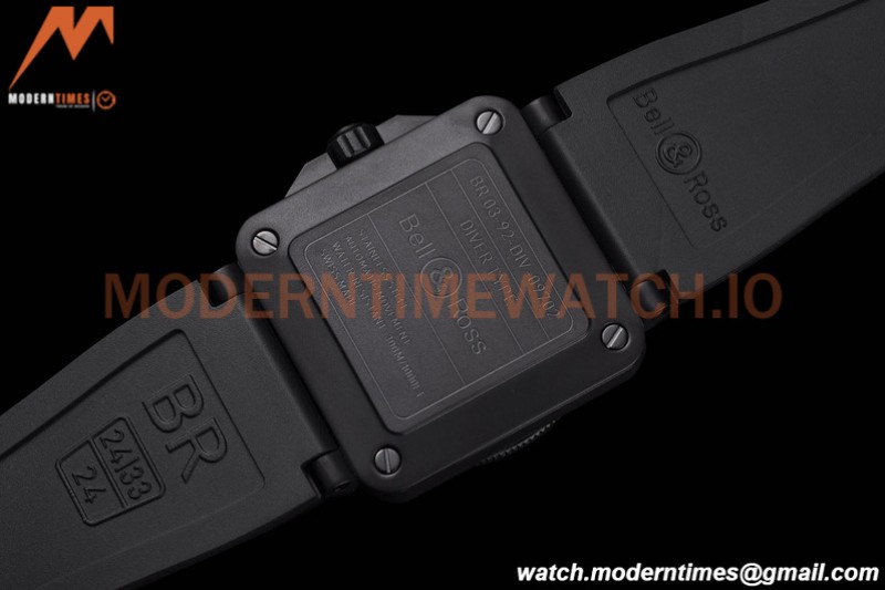 Bell & Ross - BR03-92 Diver Full Lum 42 mm DLC/RU Orng BRF A2824