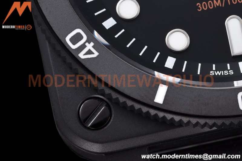 Bell & Ross - BR03-92 Diver Full Lum 42 mm DLC/RU Black BRF A2824