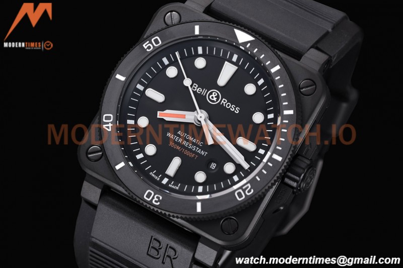 Bell & Ross - BR03-92 Diver Full Lum 42 mm DLC/RU Black BRF A2824