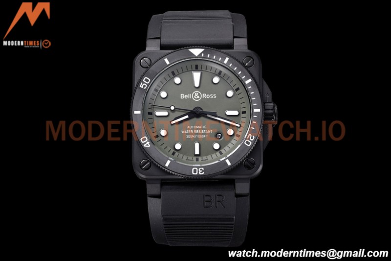 Bell & Ross - BR03-92 Diver Full Lum 42mm DLC/RU Green BRF A2824