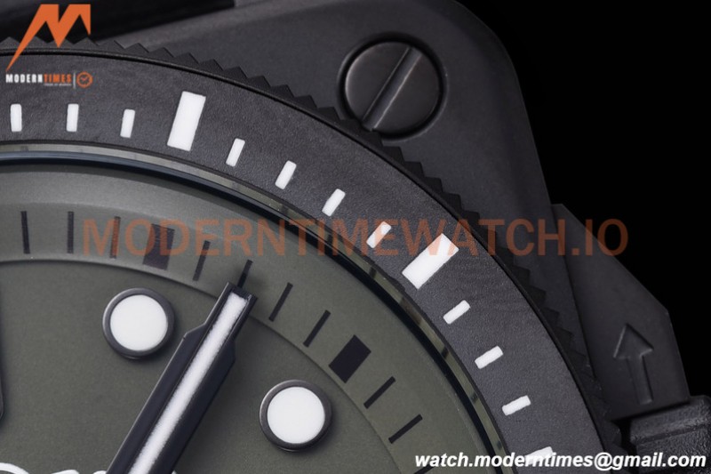 Bell & Ross - BR03-92 Diver Full Lum 42mm DLC/RU Green BRF A2824