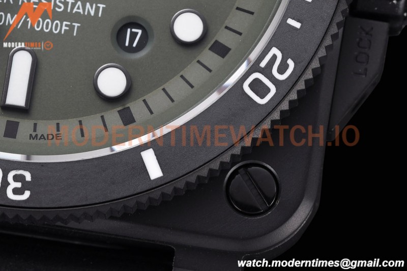 Bell & Ross - BR03-92 Diver Full Lum 42mm DLC/RU Green BRF A2824