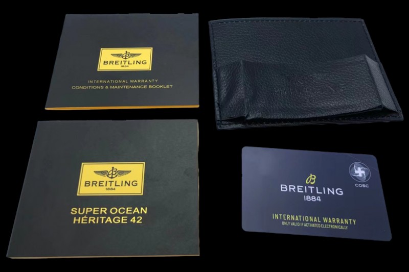 Breitling - Brown Leather Pouch Box Set 1:1 Quality With Booklets and Card