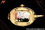 Cartier - Baignoire Ladies 24.6mm YG/YG White Roman Size 15 BLSF Swiss Quartz