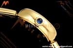 Cartier - Baignoire Ladies 24.6mm YG/YG White Roman Size 15 BLSF Swiss Quartz