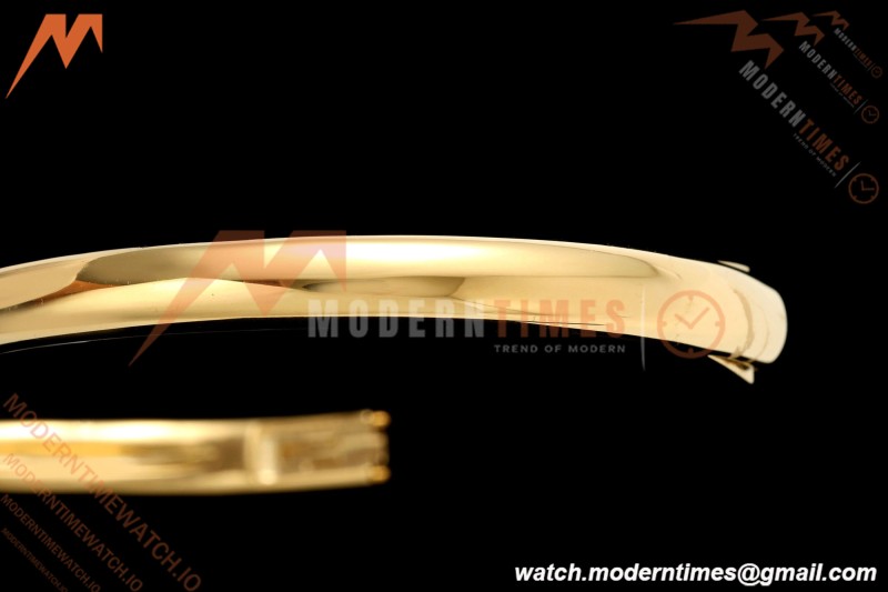 Cartier - Baignoire Ladies 24.6mm YG/YG White Roman Size 16 BLSF Swiss Quartz