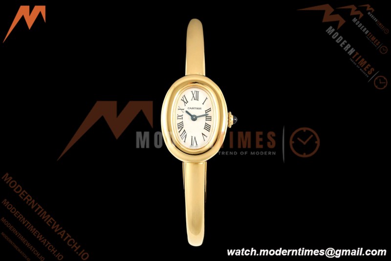Cartier - Baignoire Ladies 24.6mm YG/YG White Roman Size 17 BLSF Swiss Quartz | 까르띠에 - 베누아르 여성용 24.6mm YG/YG 화이트 로만 사이즈 17 BLSF 스위스 쿼츠