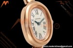 Cartier - Baignoire Ladies 24.6mm RG/RG White Roman Size 15 BLSF Swiss Quartz