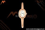 Cartier - Baignoire Ladies 24.6mm RG/RG White Roman Size 16 BLSF Swiss Quartz