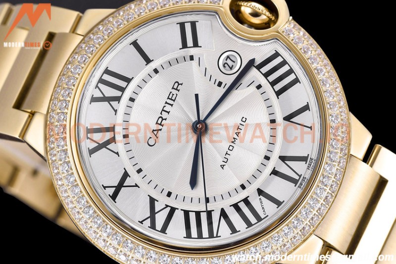 Cartier - Balion Bleu De Cartier 42mm Automatic Diamond YG/YG White GDF MY8215