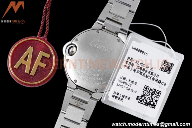 Cartier - Ballon Bleu De Cartier 33mm Automatic SS/SS Dia/Wht AF NH05