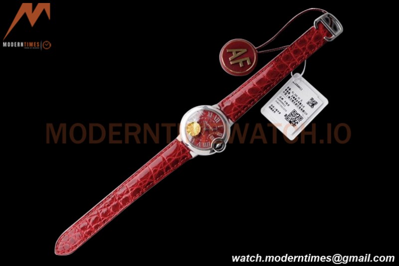 Cartier - Ballon Bleu De Cartier 33mm Automatic SS/LE Red AF NH05