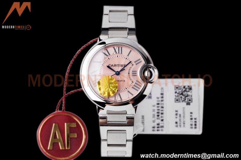 Cartier - Ballon Bleu De Cartier 33mm Automatic SS/SS Pink AF NH05