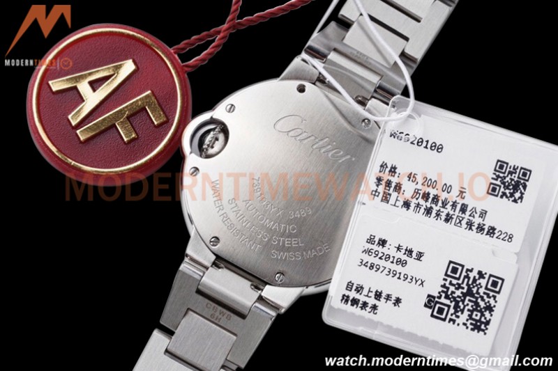 Cartier - Ballon Bleu De Cartier 33mm Automatic SS/SS Pink AF NH05
