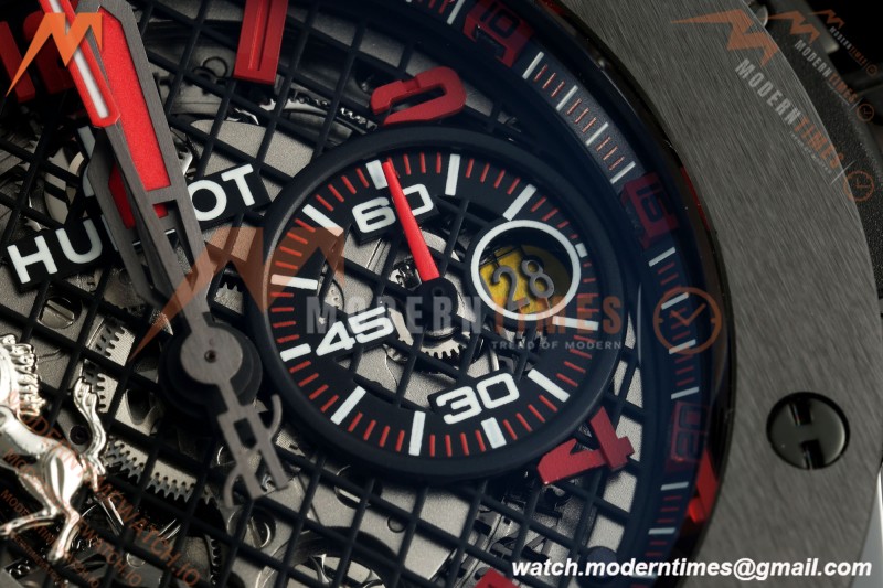 Hublot - Big Bang Ferrari Speciale 45.5mm Ceramic TI/RU Blk/Num Skeleton Dial HBBF A1241