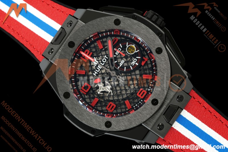 Hublot - Big Bang Ferrari Speciale 45.5mm Ceramic TI/RU Blk/Num Skeleton Dial HBBF A1241