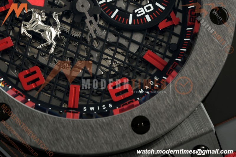 Hublot - Big Bang Ferrari Speciale 45.5mm Ceramic TI/RU Blk/Num Skeleton Dial HBBF A1241
