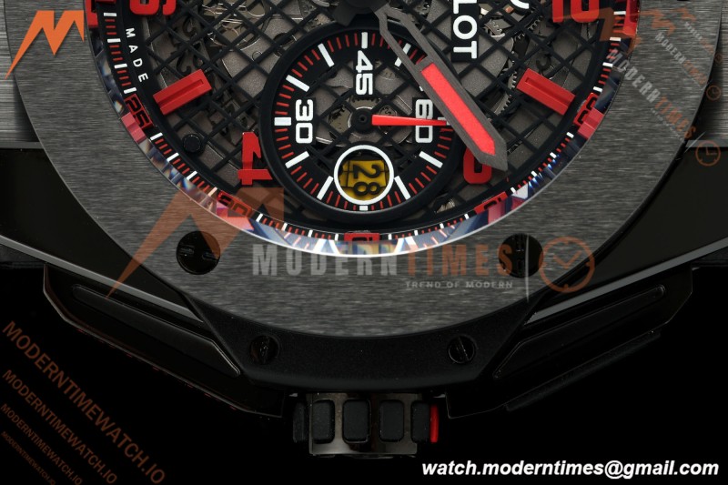 Hublot - Big Bang Ferrari Speciale 45.5mm Ceramic TI/RU Blk/Num Skeleton Dial HBBF A1241